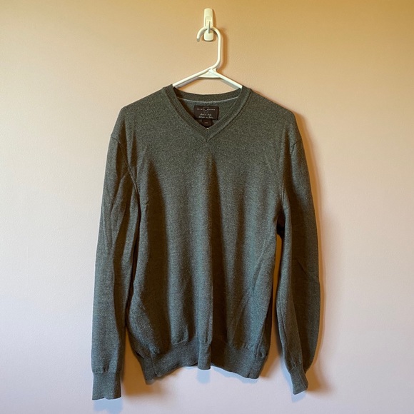 Grey V-Neck Sweater - Picture 2 of 2